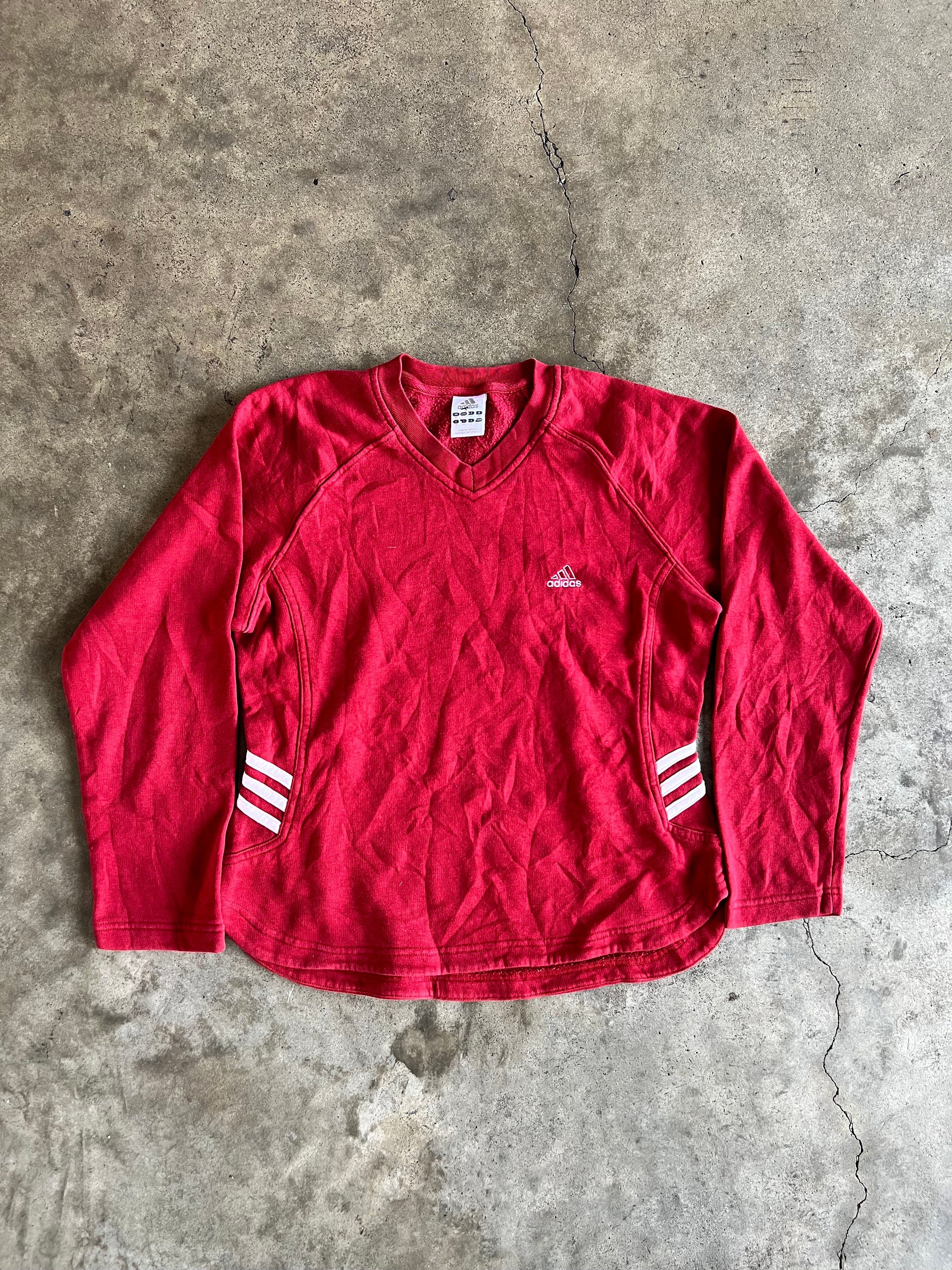 Vintage red adidas sweatshirt sales