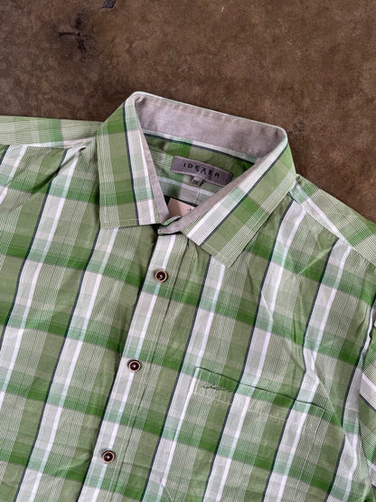 Idexer Green Cropped Button-Up