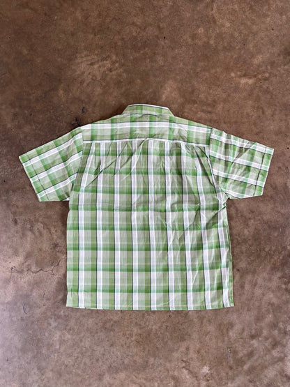 Idexer Green Cropped Button-Up